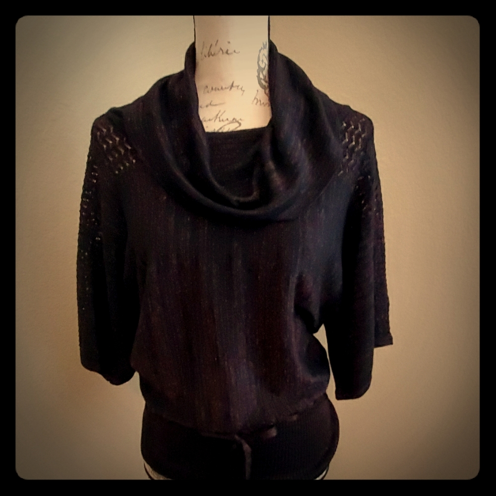 New Pina Rossi Black/copper red top/sweater  small